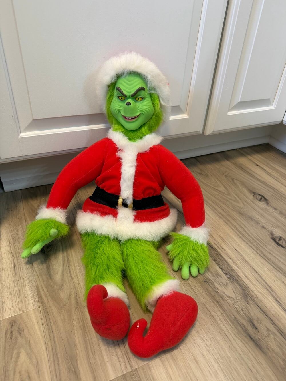 VTG How the Grinch Stole Christmas 2 Face Transforming Talking Plush Doll 2000